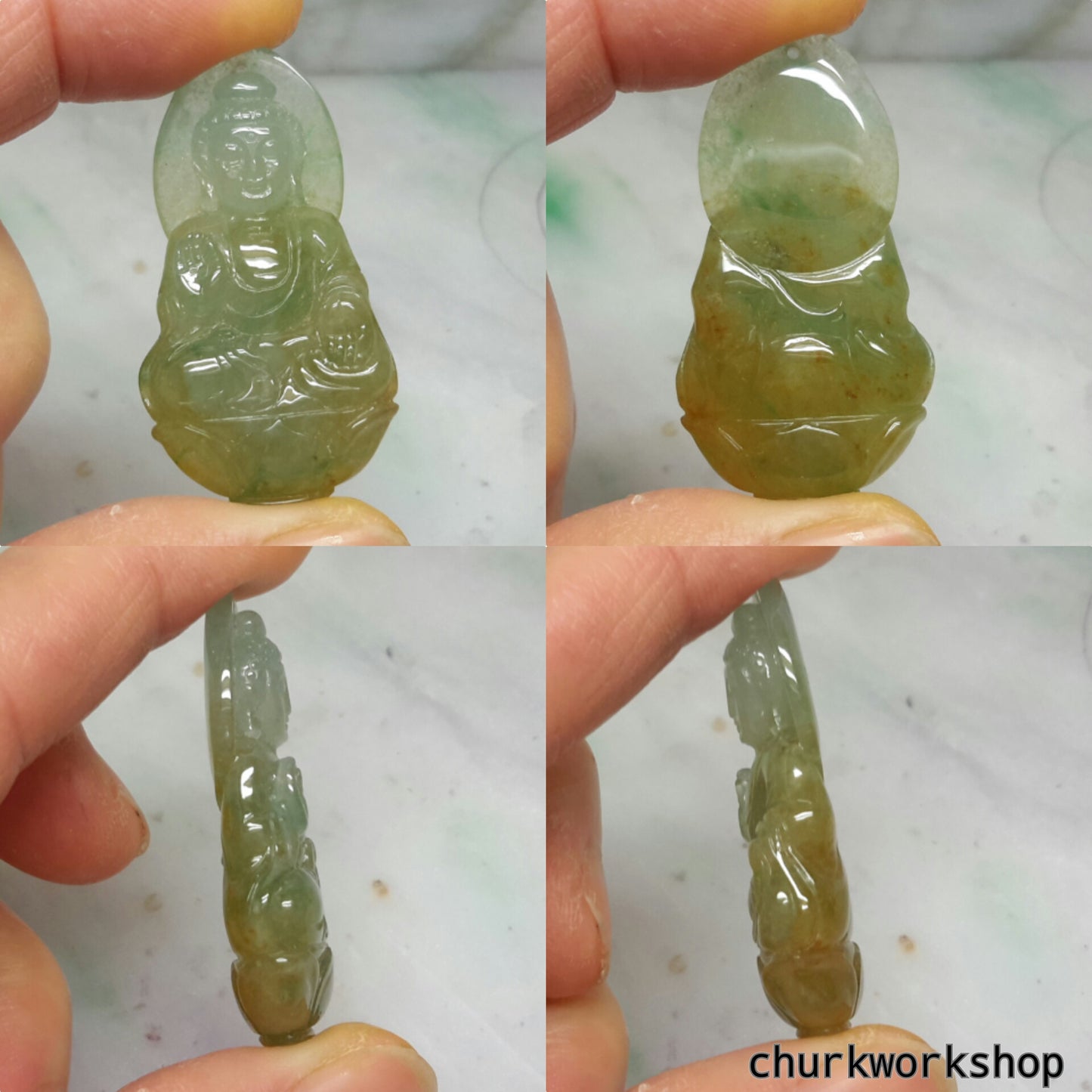 Multi-color jade Buddha, jade Buddha