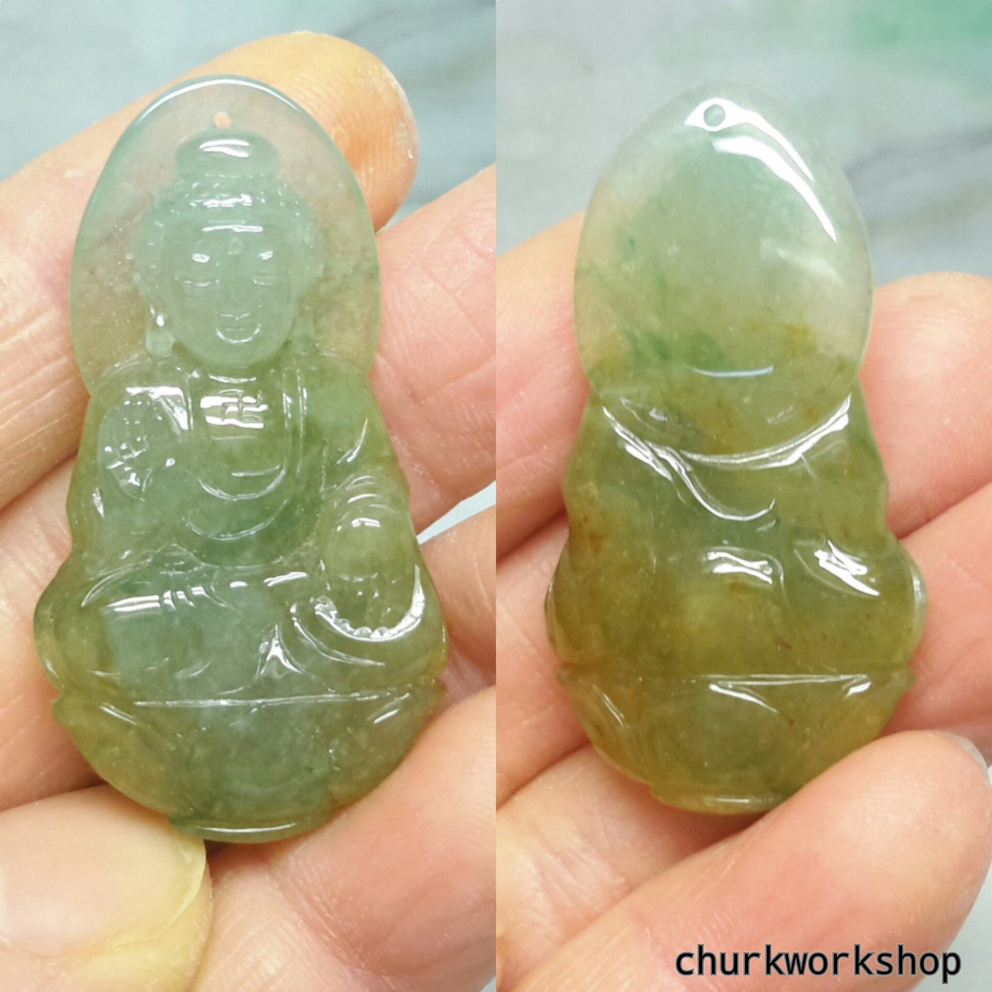 Multi-color jade Buddha, jade Buddha