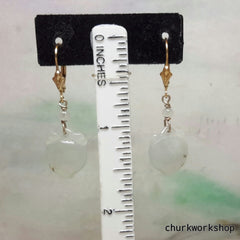 Icy jade earrings 14k gold filled