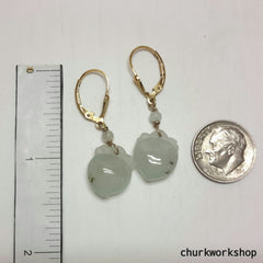 Icy jade earrings 14k gold filled