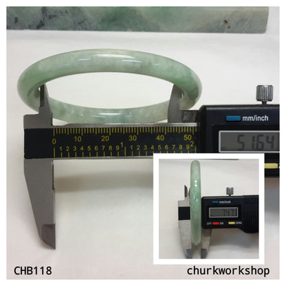 Light pea green jade bangle