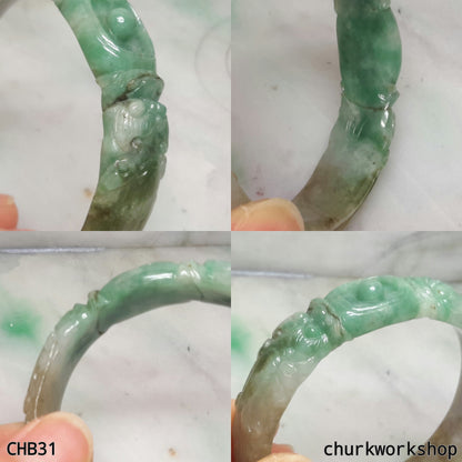 Jade dragon bangle natural multi-color