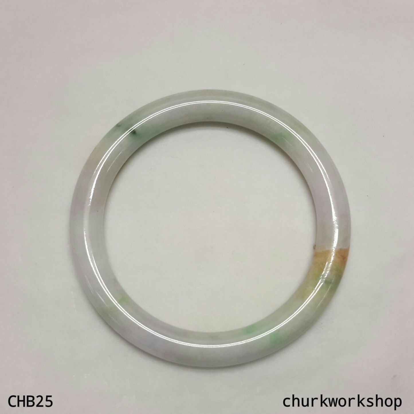Natural multi-color jade bangle