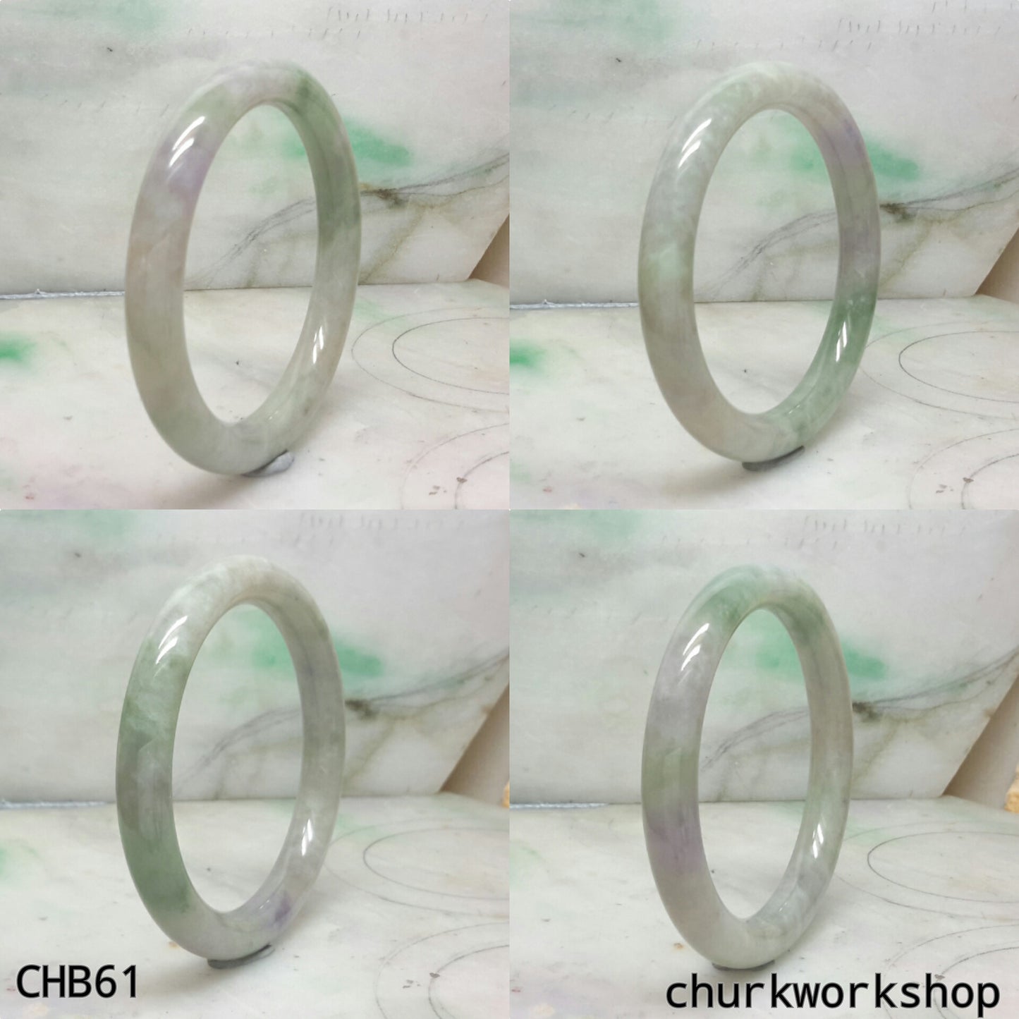 Lavender jade bangle