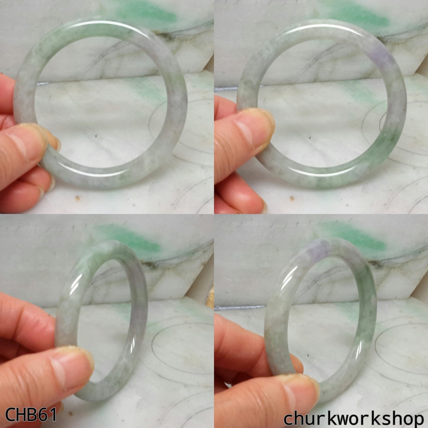 Lavender jade bangle