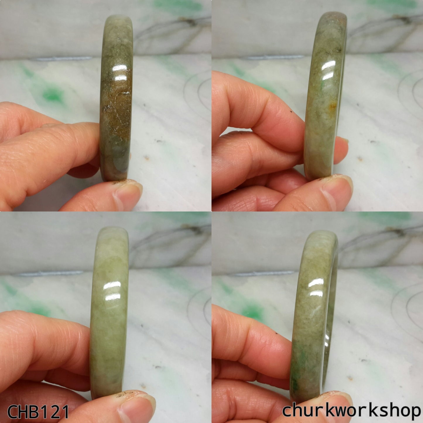 Brown jadeite bangle