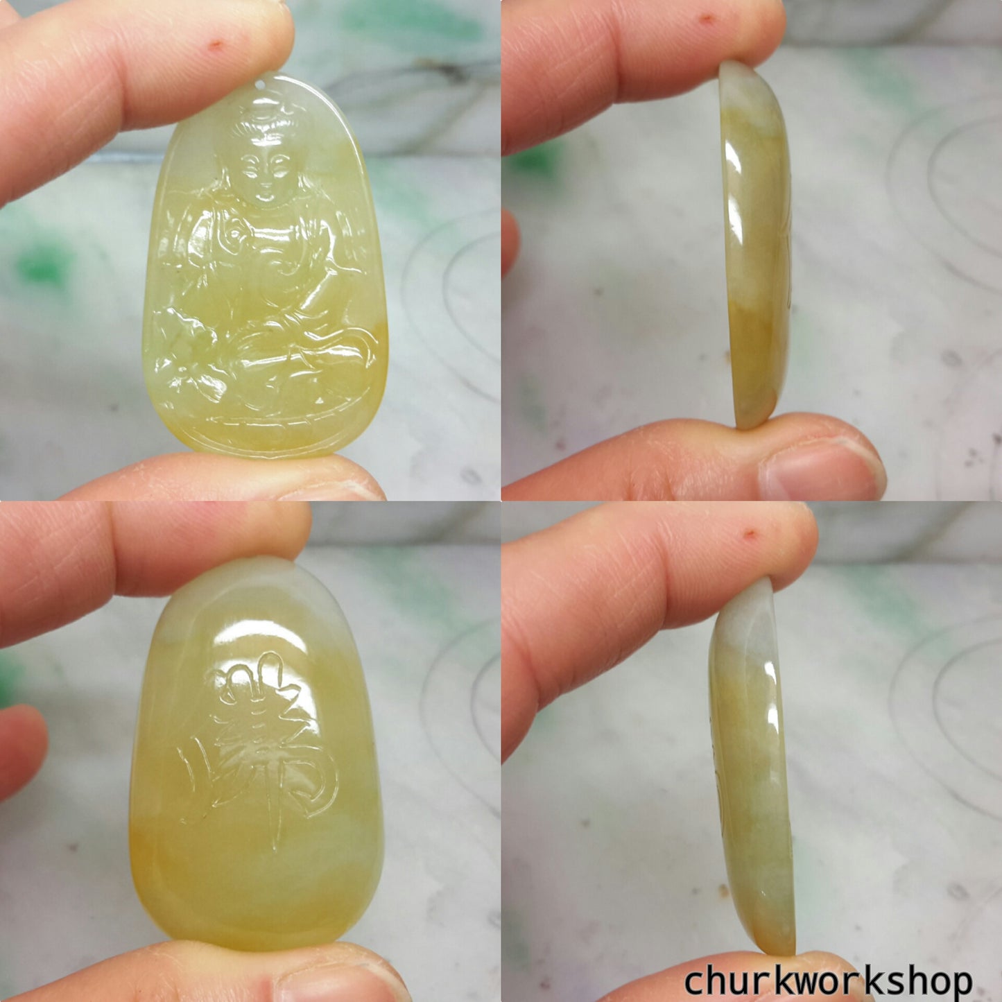 Yellow jade Buddha