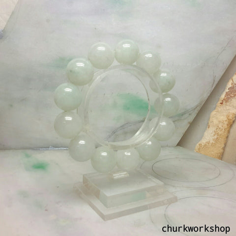 Pale green beads jade bracelet, jade bracelet, beads bracelet, jade beads