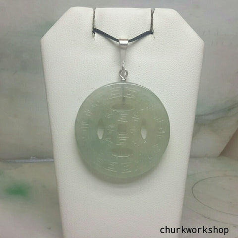 Jade coin pendant