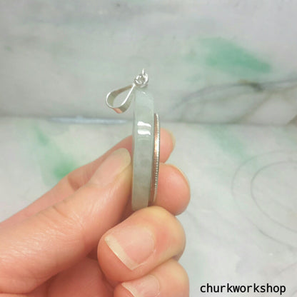 Jade coin pendant
