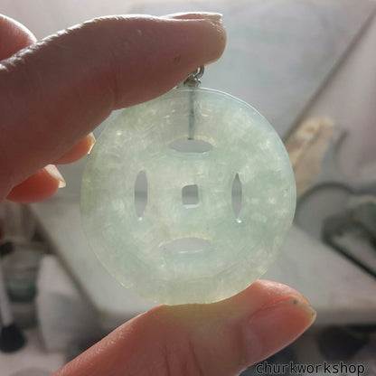 Jade coin pendant