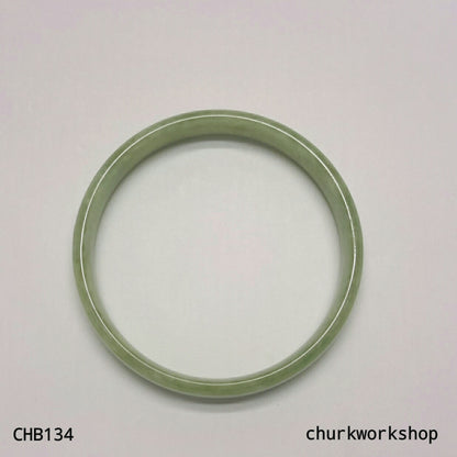 Small pea green jade bangle
