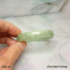 Small pea green jade bangle