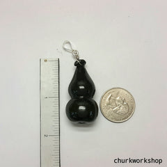 Black jade gourd pendant