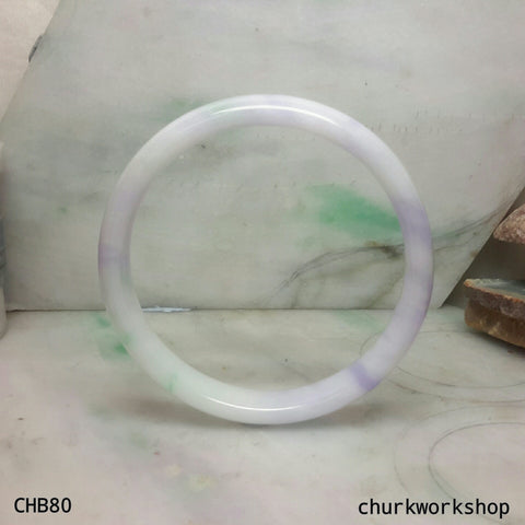 Upper arm lavender jade bangle, exlarge lavender jade bangle