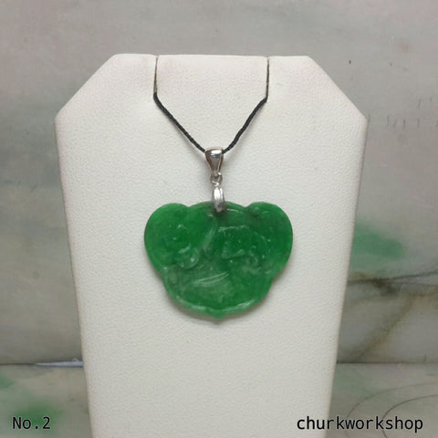 Green jade pendant, jade carved pendant,