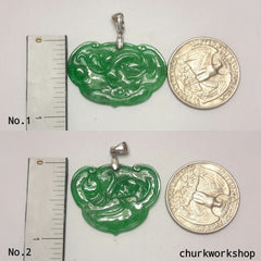Green jade pendant, jade carved pendant,