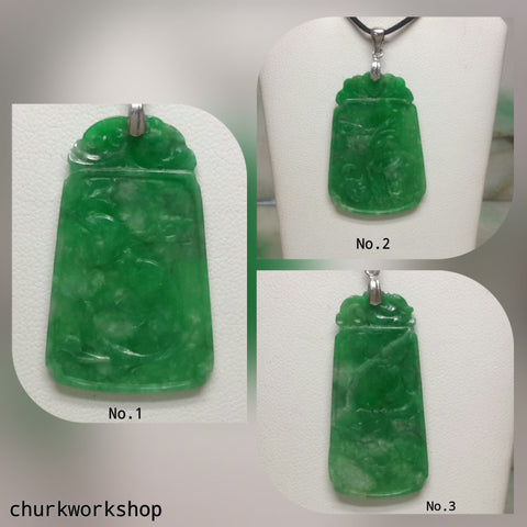 Green jade pendant, jade carved pendant