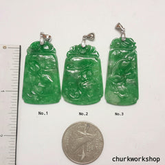 Green jade pendant, jade carved pendant