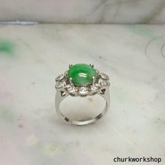 Green color jade ring