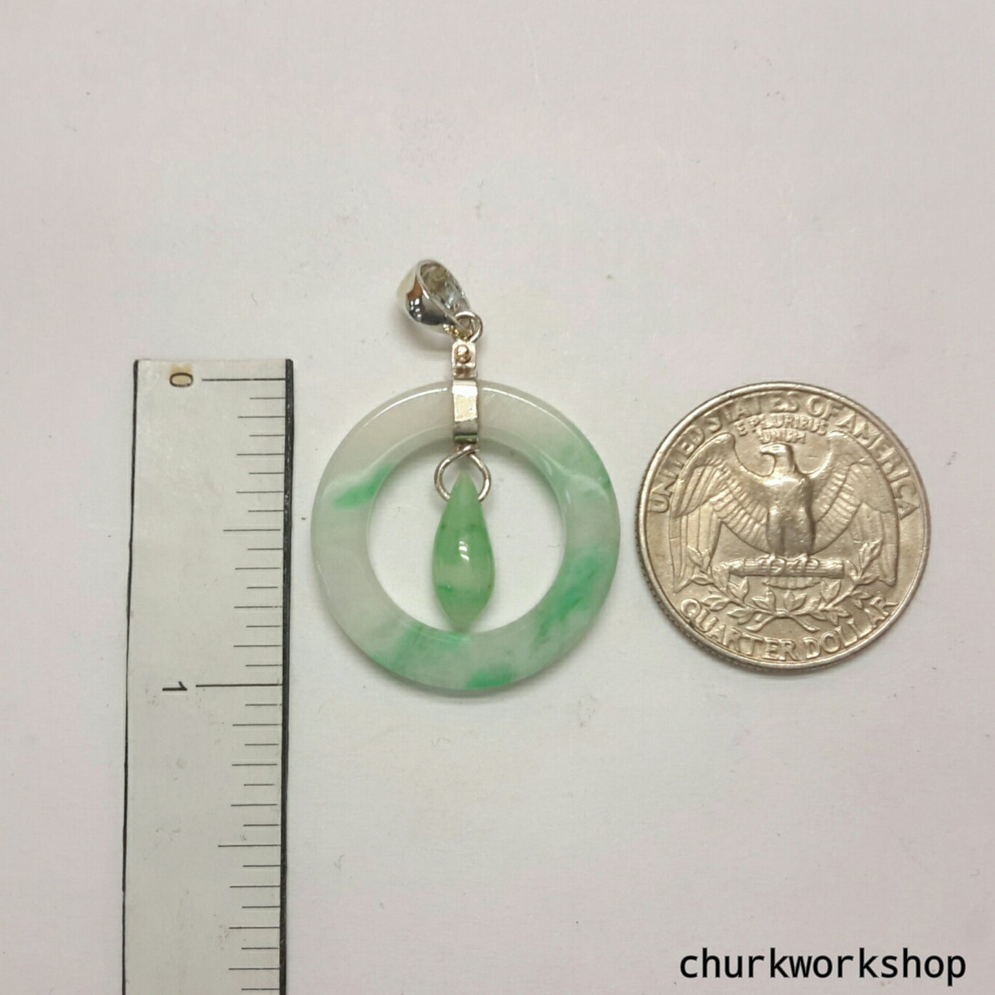 Pale green jade pendant
