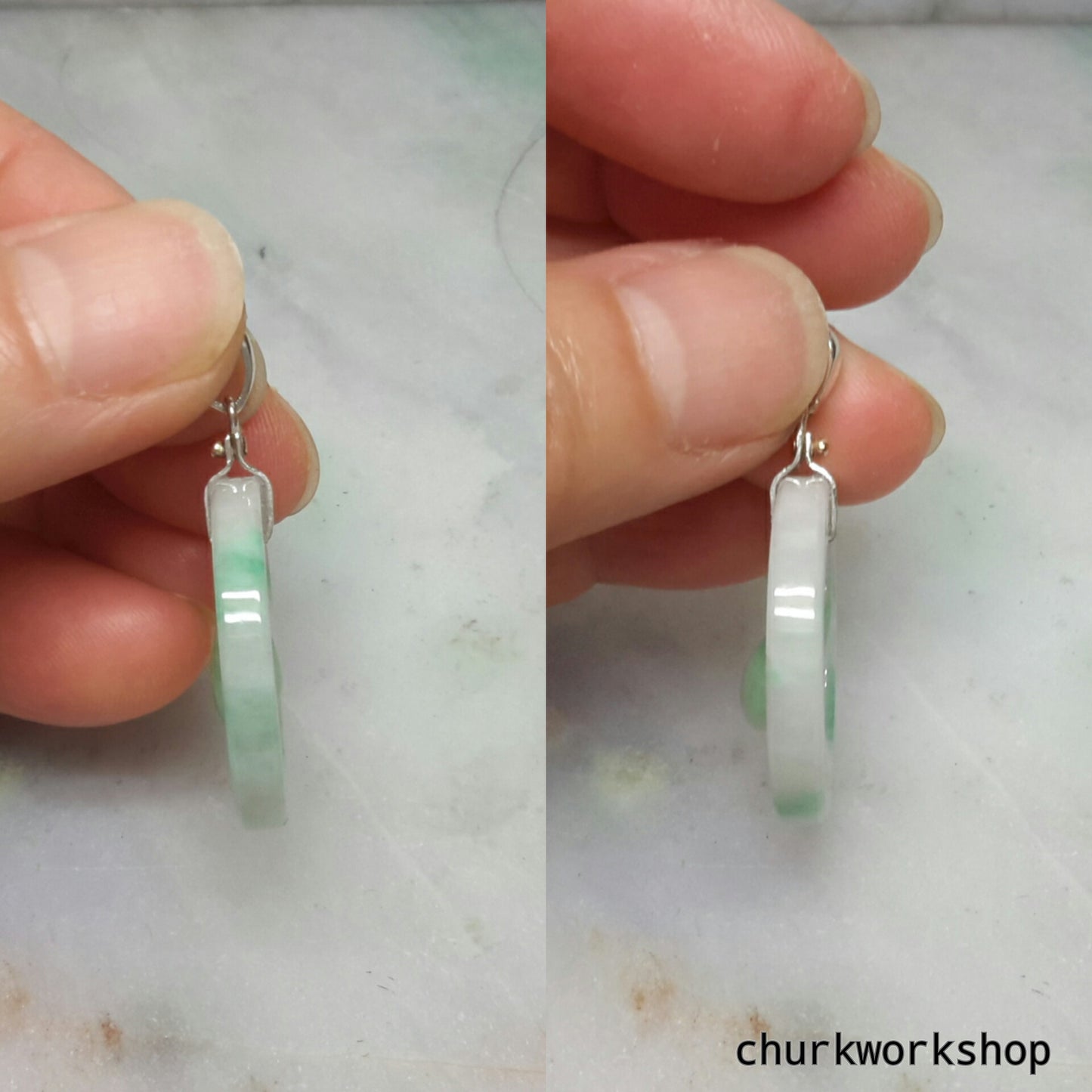 Pale green jade pendant