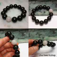 Black beads jade bracelet