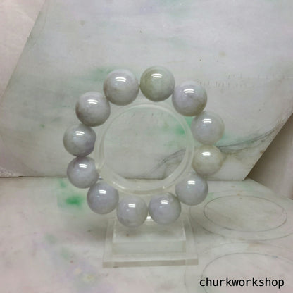 Large lavender jade beads bracelet, jade bracelet