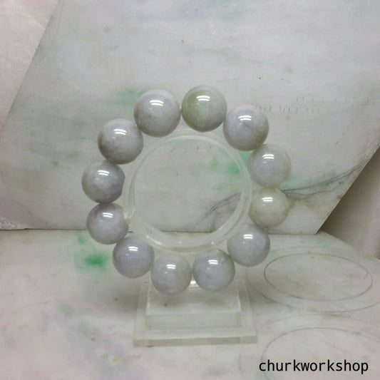 Large lavender jade beads bracelet, jade bracelet