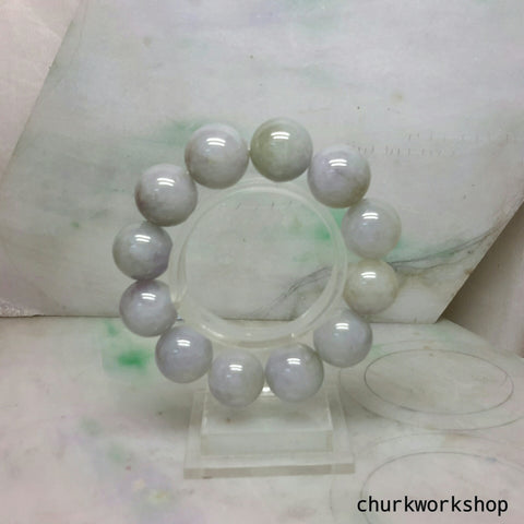 Large lavender jade beads bracelet, jade bracelet