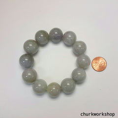 Large lavender jade beads bracelet, jade bracelet