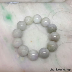 Large lavender jade beads bracelet, jade bracelet
