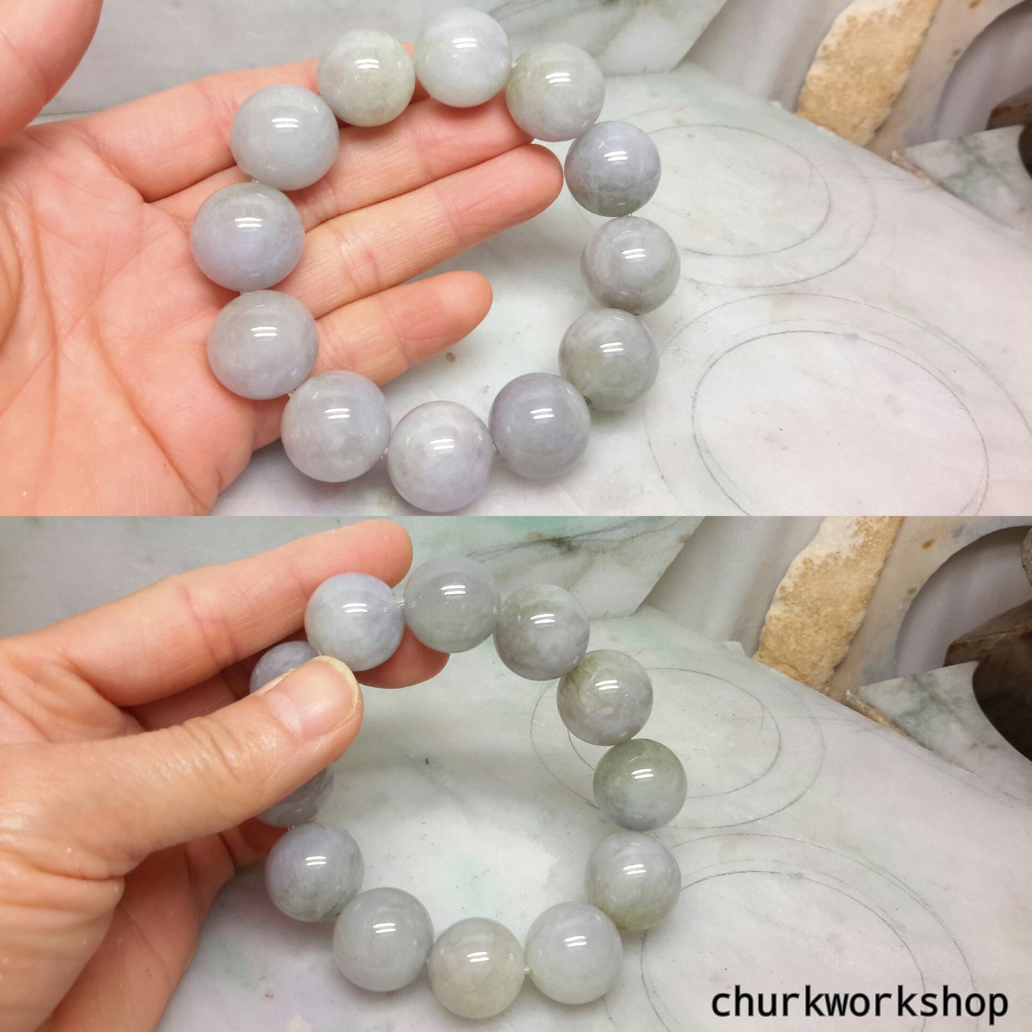 Large lavender jade beads bracelet, jade bracelet