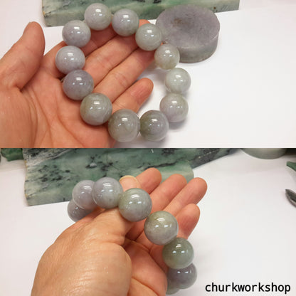 Large lavender jade beads bracelet, jade bracelet