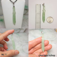 Jade sword pendant, jade carved pendant