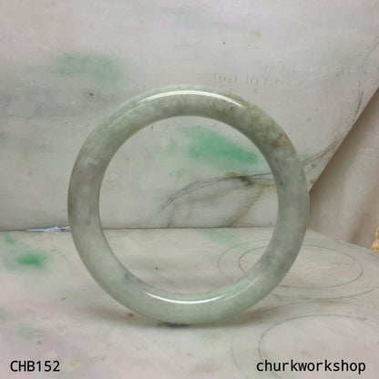Light green mix with grayish lavender jade bangle