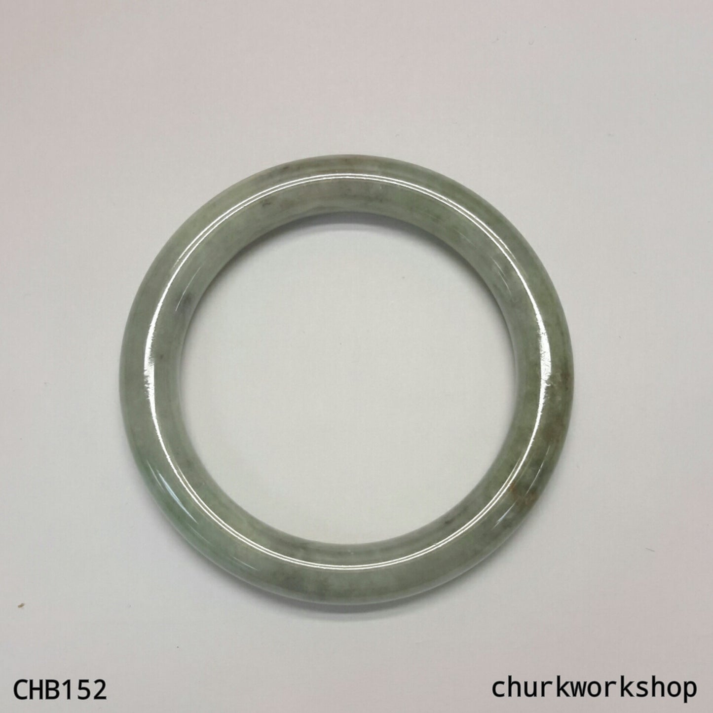 Light green mix with grayish lavender jade bangle