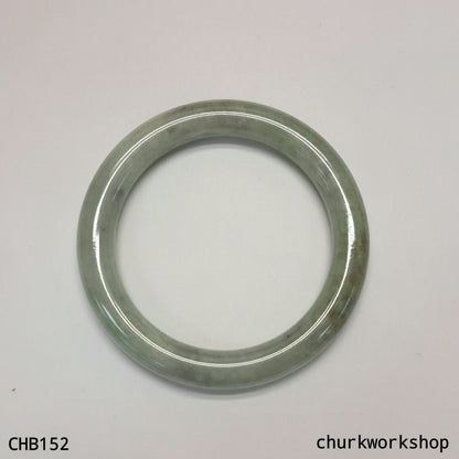 Light green mix with grayish lavender jade bangle