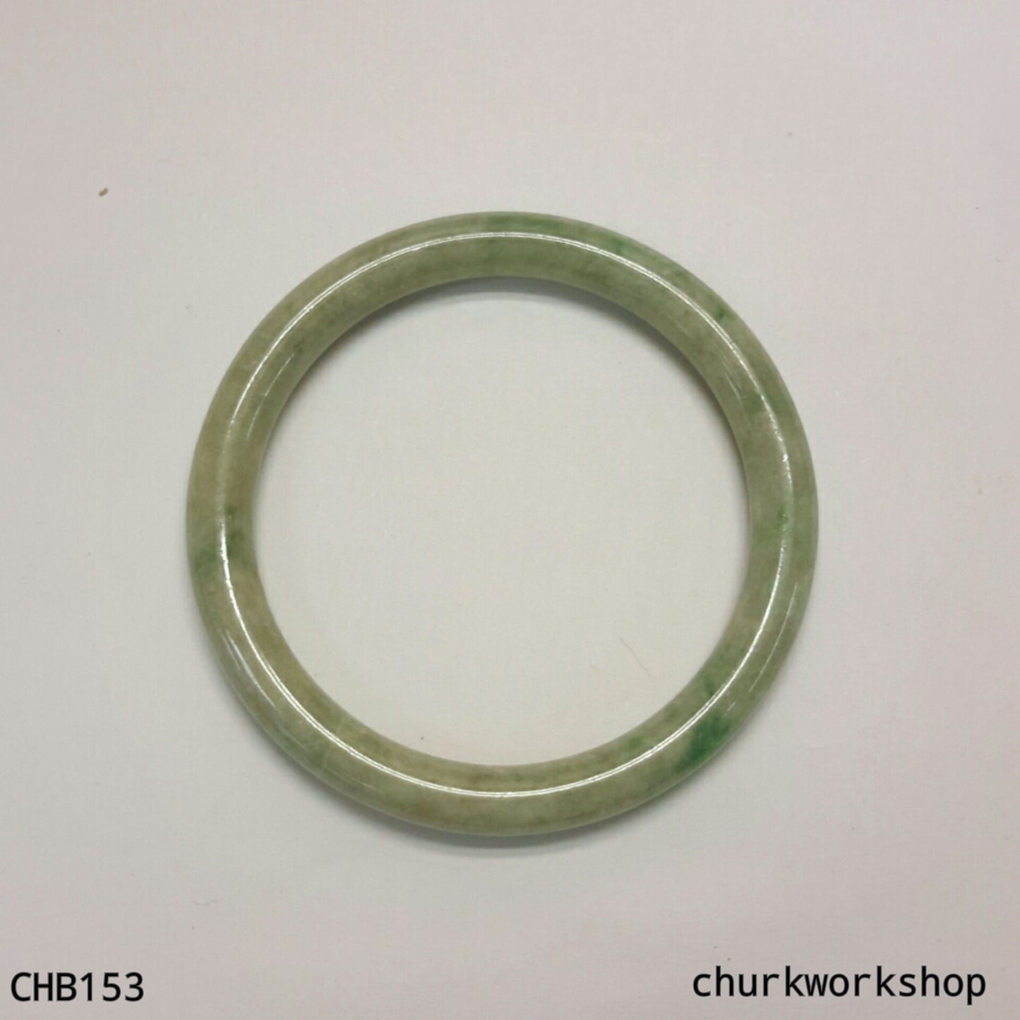 Small light green jade bangle