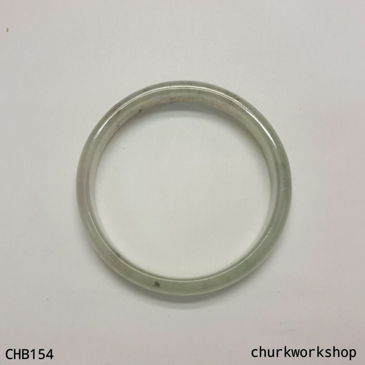 Small icy jade bangle