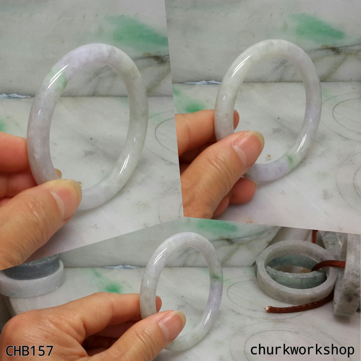 Lavender jade bangle