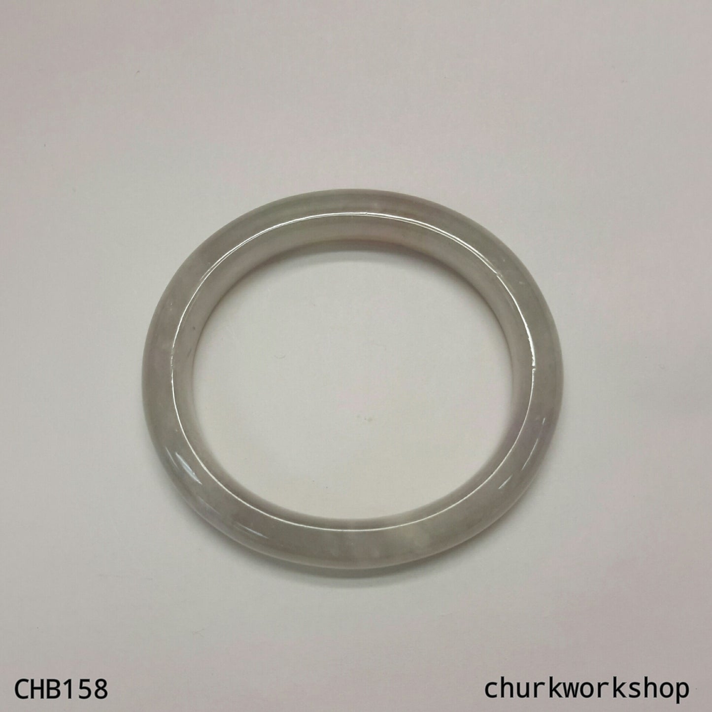 Pale lavender oval shape bangle