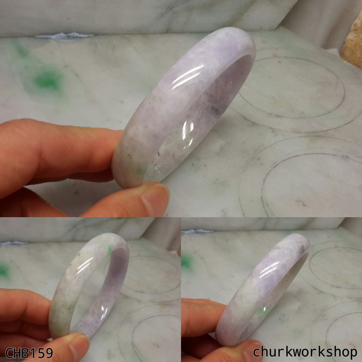 Lavender jade bangle