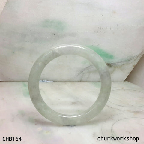 Grayish lavender bangle, light green and lavender jade bangle