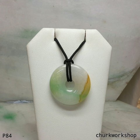 Multi color jade pendant