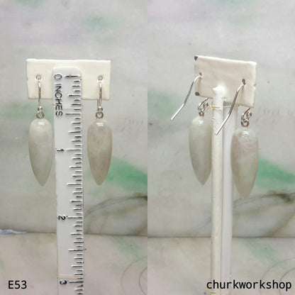 Pale lavender jade earrings