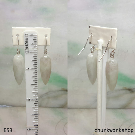 Pale lavender jade earrings