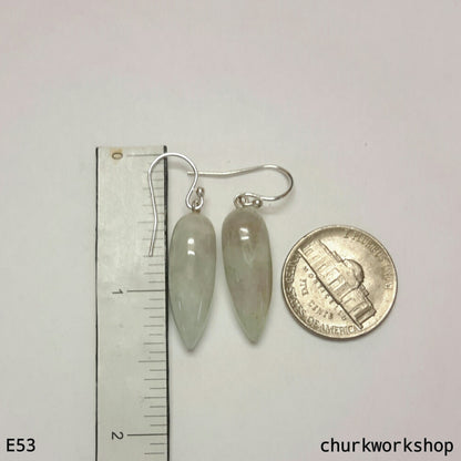 Pale lavender jade earrings