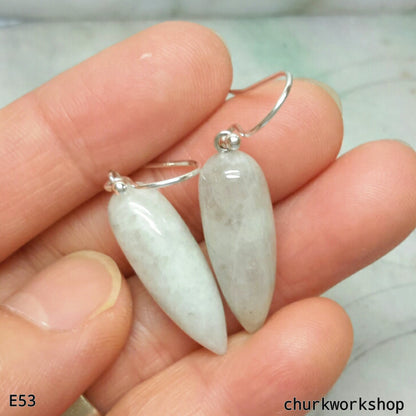 Pale lavender jade earrings