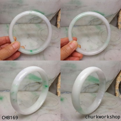 Upper arm lavender jade bangle, exlarge lavender jade bangle